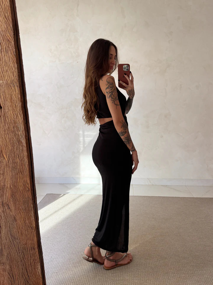 Vestido Midi Moon - Drapeado com Recortes