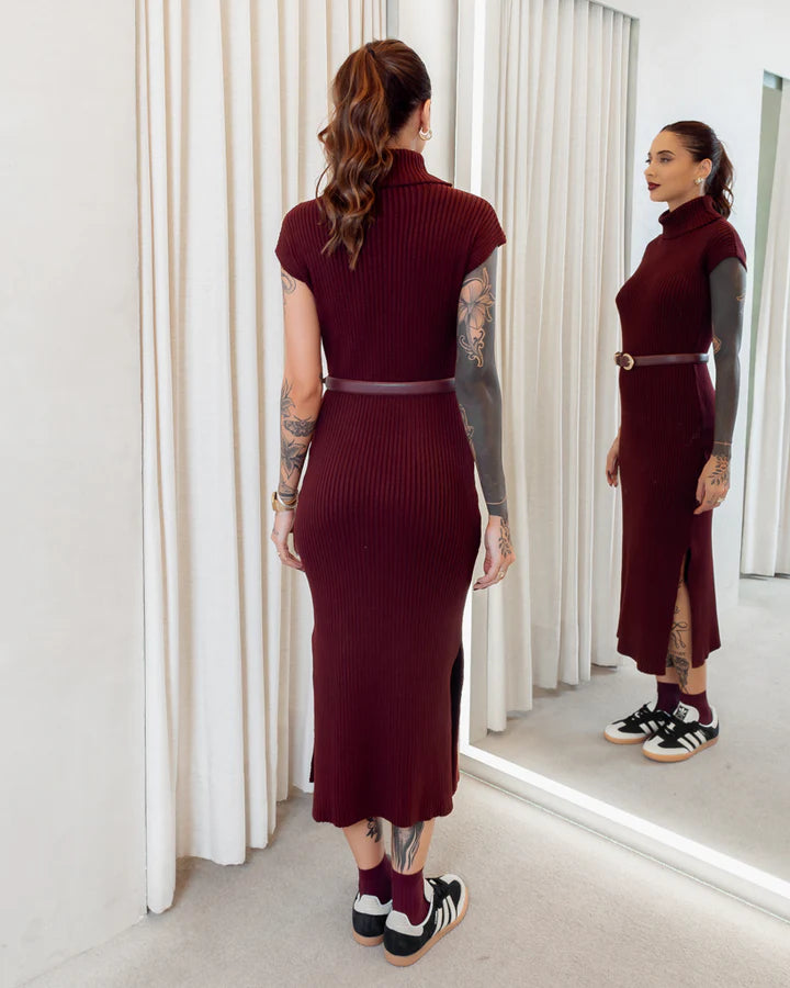 Vestido em Tricot Gola Rolê Fabiana