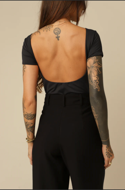 Calça Alfaiataria Botão Olga  Preta