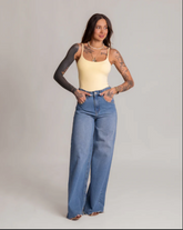 Pantalona Jeans Palazzo