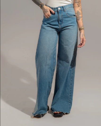 Pantalona Jeans Palazzo