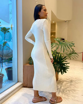 Vestido Tricot Botões