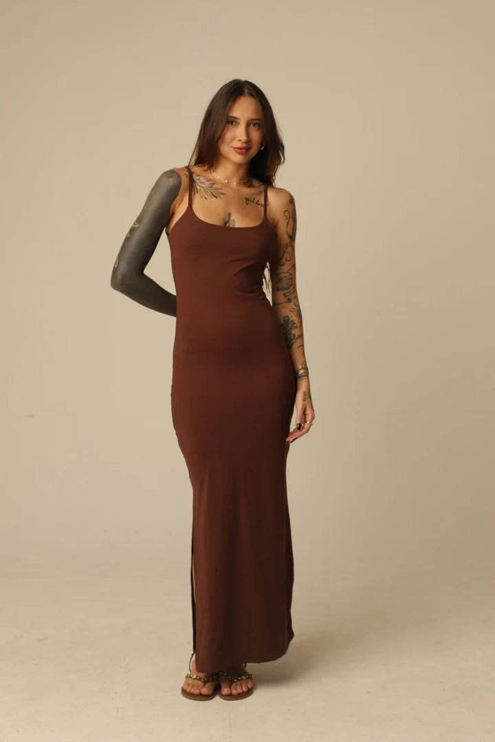 Vestido Poliamida Alcinhas Finas