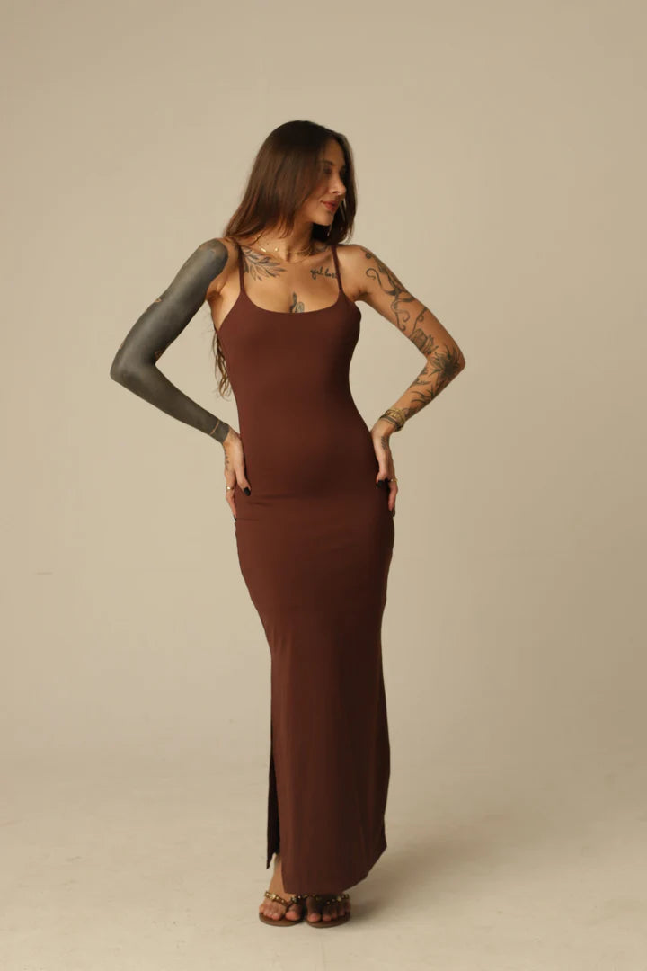 Vestido Poliamida Alcinhas Finas