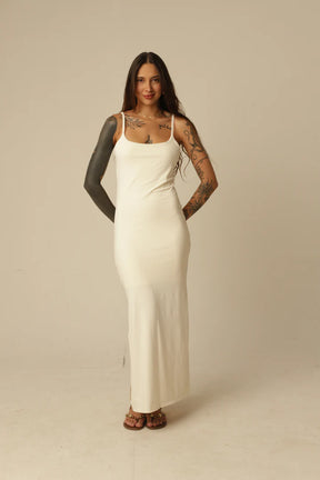 Vestido Poliamida Alcinhas Finas