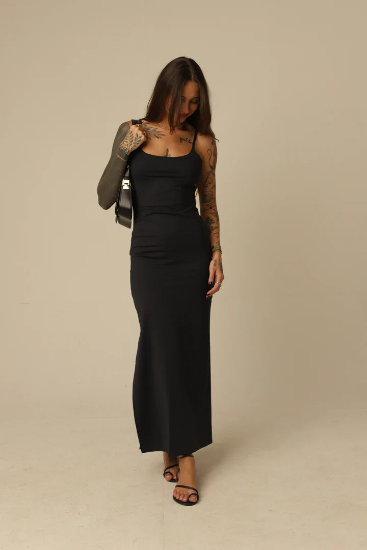 Vestido Poliamida Alcinhas Finas