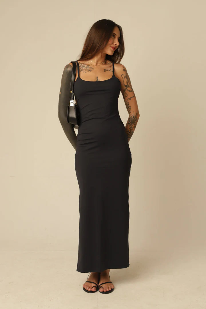 Vestido Poliamida Alcinhas Finas