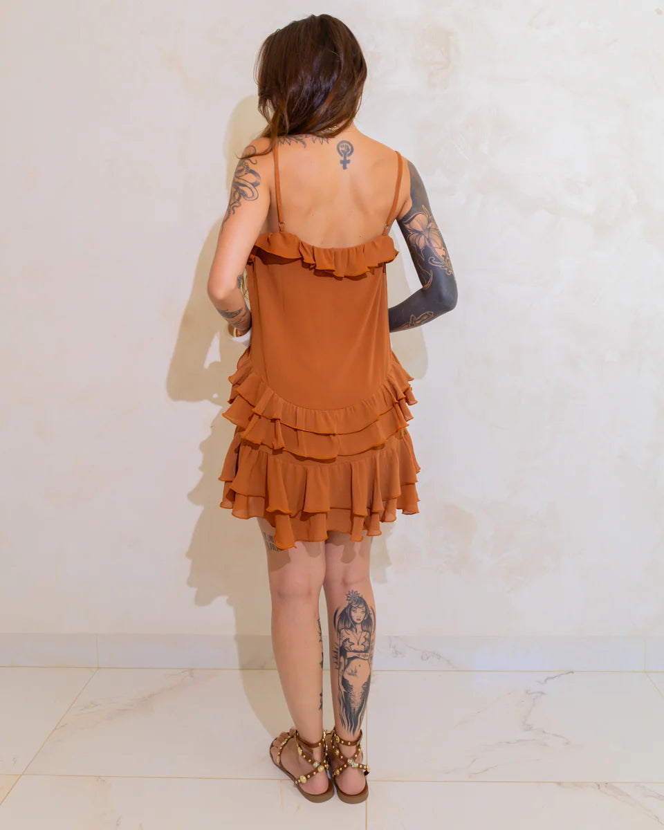 Vestido Curto Maya Babados Boho