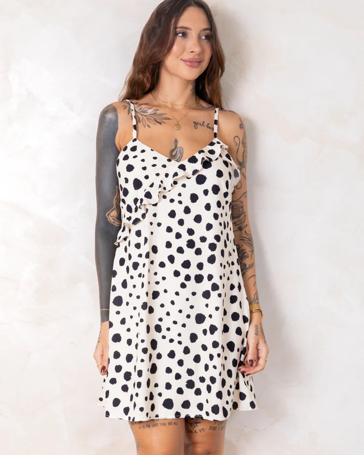 Vestido Poá Desconstruído - Alcinhas