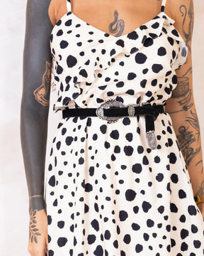 Vestido Poá Desconstruído - Alcinhas