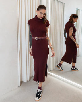 Vestido em Tricot Gola Rolê Fabiana